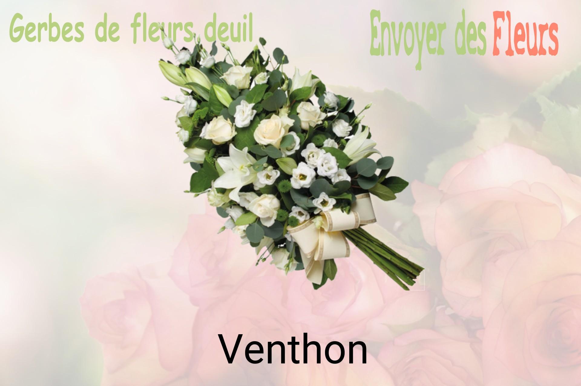 Gerbe de fleurs de deuil livrée à Venthon